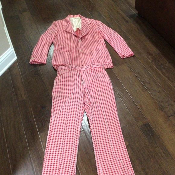 Unbranded Other - Fun and very funky, vintage leisure suit, red and white check. Size medium